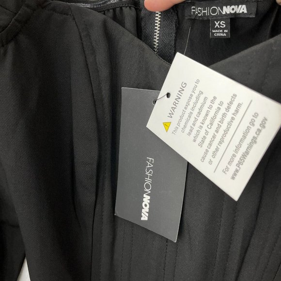 Fashion Nova Corset Off the Shoulder Bardot Crop Top NWT SIZE XS - Picture 3 of 3